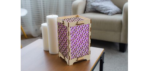 Long Distance Lamp with Geometric Circles