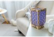 lamp with geometric rectangles blue