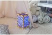 touch lamp with stained glass blue