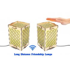 Set of 2 Touch Lamps with Multiple Circles