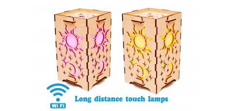 Set of 2 Touch Lamps Day and Night