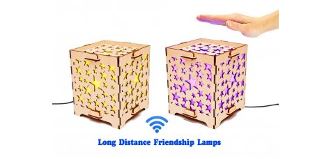 Set of 2 Long Distance Lamps with Stars