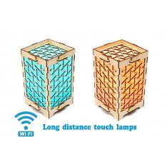 Set of 2 Long Distance Lamps with Triangles