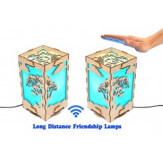 Set of 2 Touch Lamps Tree and Clouds
