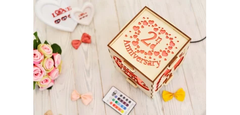 Long Distance Love Lamp for 2 Years Anniversary